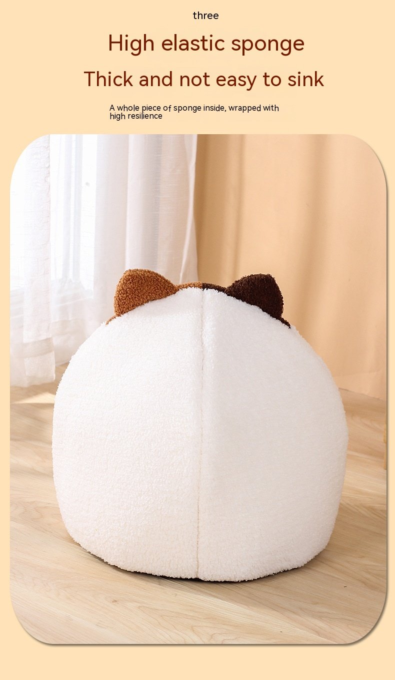 Teddy Plush Winter Semi-closed Pet Cat Nest