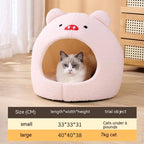 Teddy Plush Winter Semi-closed Pet Cat Nest