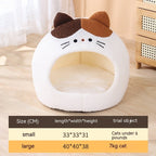Teddy Plush Winter Semi-closed Pet Cat Nest